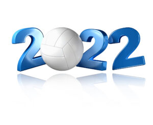 Volleyball 2022 design on white background