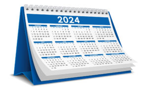 2024 blue calendar